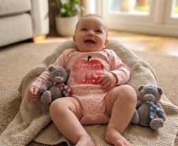 Боди Findik "Mummys", персиковый, девочка 3-6-9-12-18 месяцев