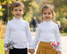 Водолазка ,белая , унисекс 1-2-3-4-5 лет