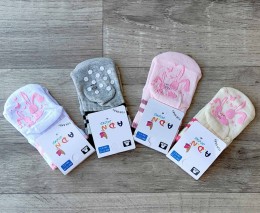 Шкарпетки ADN «Зайчик+метелики» мікс кольорів, дівчинка 0-12 місяців