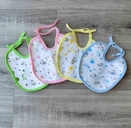 Слюнявчик Bidilish Bebe "Медвежа", микс цветов 18*19, мальчик+девочка