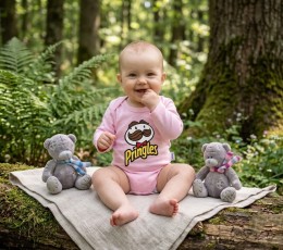 Боди Findik "Pringles", розовый, девочка 3-6-9-12-18 месяцев