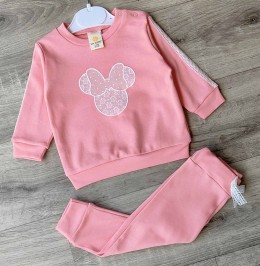 Костюм Via Kids "Mouse" кораловый, девочка 6-9-12-18 месяцев