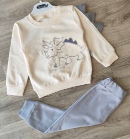 Костюм Babyhi «Динозаврик» сірий, хлопчик 9-12-18 місяців