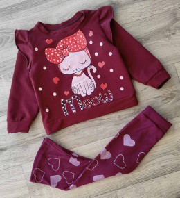 Костюм "Кошка" бордовый, девочка 1,5-3-5-7 лет