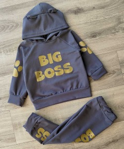 Костюм "Big Boss" сірий(графітовий), хлопчик 1-1,5-2-4 років