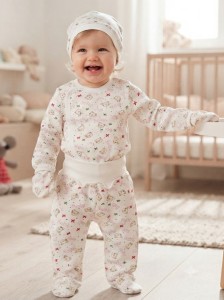 Комплект  "Baby" розовый, девочка 0-3 месяцев