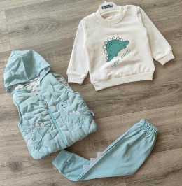 Костюм Babyhi "Dino" зелений (м'ятний/бірюзовий), хлопчик 9-12-18 місяців
