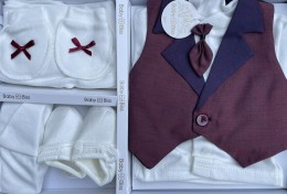 Комплект Baby Biss "Classic" бордо, хлопчик 0-3 месяцев