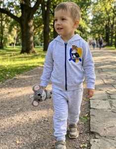 Костюм "Патрон" серый, мальчик 1-2-3-4 года