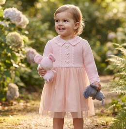 Платье Becol "Вязка" персиковый, 2-3-4-5 лет