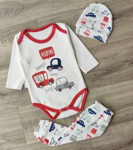 Комплект Poli Foni «Beep!» красный, мальчик 3-6 месяцев
