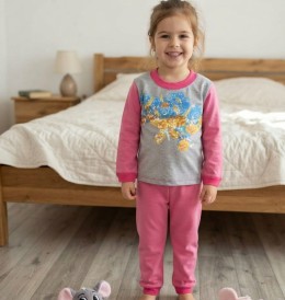 Пижама "Украиночка" розовая, девочка 2-3-4-5-6-7 лет