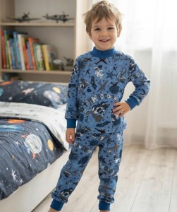 Пижама «Bwom» синий, мальчик 1-2-3-4-5 лет