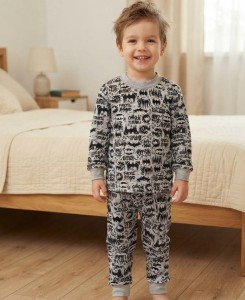 Пижама «Бэтмен» серый, мальчик 1-2-3-4-5 лет