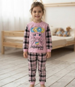 Пижама «Украина» розовый, девочка 2-3-4-5-6 лет