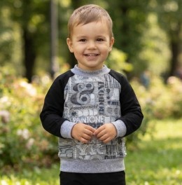 Реглан "СМ" серый, мальчик 3-4-5-6 лет