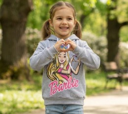 Батник «Barbie» сірий, дівчинка 2-3-4-5 років
