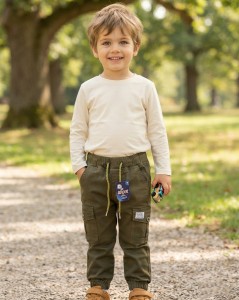 Брюки Gocer «Карманы» хаки, мальчик 8-9-10-11-12 лет