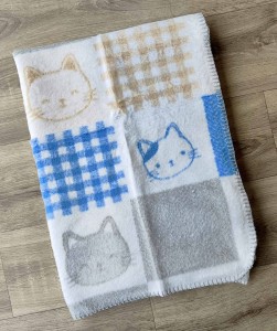 Плед Berco Baby «Котенок» голубой, унисекс 95*120