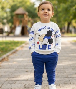 Костюм "Music is my life" біло-синій, хлопчик 2-3-4-5 років