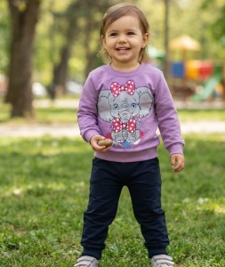 Костюм Nas Bebe «Слоник» сиреневый, девочка 6-9-12-18 месяцев