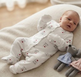 Человечек "I❤️mom, dad", молочный, унисекс 0-3 месяцев