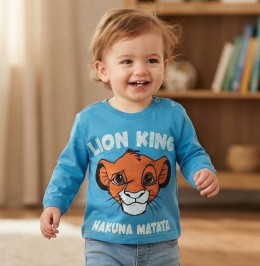 Реглан «Lion King» светло-голубой, мальчик 6-9-12-18 месяцев