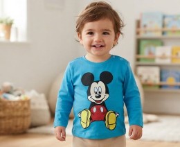 Реглан «Mickey» светло-голубой, мальчик 6-9-12-18 месяцев