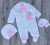Чоловічок Amore Baby "Корона" білий і рожевий, дівчинка 0-3-6 місяців, фото