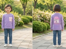 Реглан O.T.R «Be happy» сиреневый, девочка 5-6-7-8 лет