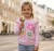 Реглан O.T.R «Цветочки» розовый, девочка 9-10-11-12 лет, фото