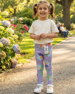 Лосины Bagci «Ромашки» сиреневый, девочка 9-10-11-12 лет