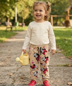 Спортивні штани Eser «Minnie» бежевий, дівчинка 1-2-3-4 роки