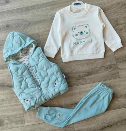 Костюм Babyhi "Ведмедик" зелений (м'ятний/бірюзовий), хлопчик 9-12-18 місяців