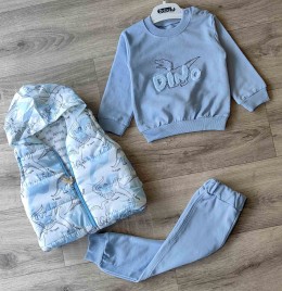 Костюм Babyhi "Dino" блакитний, хлопчик 6-9-12 місяців