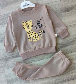Костюм Bobisko "Go wild" коричневий, хлопчик 9-12-18-24 місяців