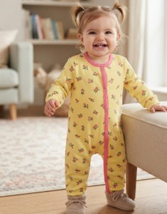 Чоловічок Murat Baby «Квіточки» жовтий, дівчинка 3-6-9-12 місяців