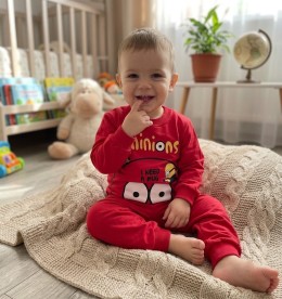 Пижама Supermini "Minions" красный, мальчик 1-2-3 года