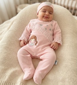 Чоловічок Annora "Крихітка" рожевий, дівчинка 0-3-6 місяців