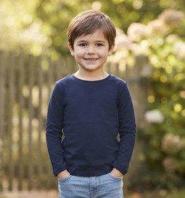 Реглан Minoles "Однотонный" синий, унисекс 5-6-7-8 лет