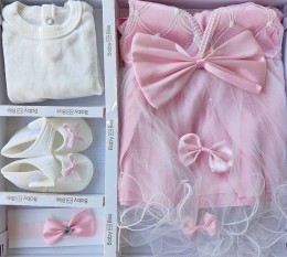 Комплект Baby Biss "Бантики" рожевий, дівчинка 3-6 місяців