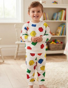 Пижама Slagco "Конструктор" молочная, унисекс 1-2-3-4-5 лет
