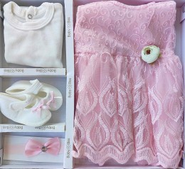 Комплект Baby Biss "Трояндочка" рожевий, дівчинка 3-6 місяців