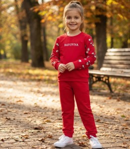 Костюм "Bavovna" красный, девочка 10-11-12-13 лет