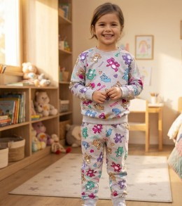 Пижама Moy Kids "Looks" серая, девочка 8-9-10-11-12 лет