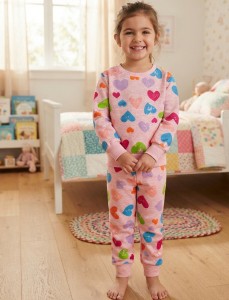 Пижама Moy Kids "Сердечки" розовая, девочка 8-9-10-11-12 лет