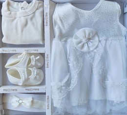 Комплект Baby Biss "Квітка", білий, дівчинка 3-6 місяців