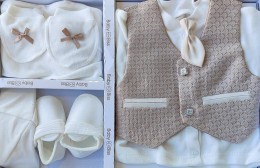 Комплект Baby Biss "Classic" бежевий, хлопчик 0-3 місяців