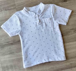 Футболка "Точка", белый, мальчик 5-6-7-8 лет