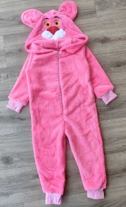 Кигуруми "Пантера" розовый, девочка 3-5-7-9-10 лет